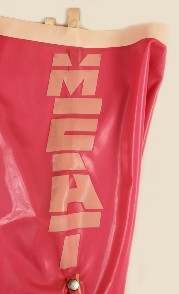 hot pink latex pants