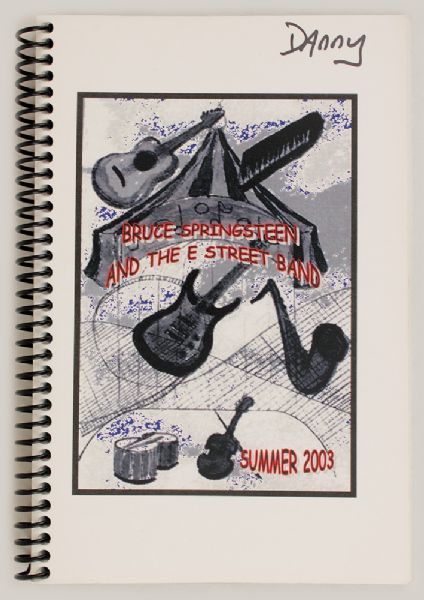 Danny Federicis Personal Bruce Springsteen Summer 2003  Tour Itinerary