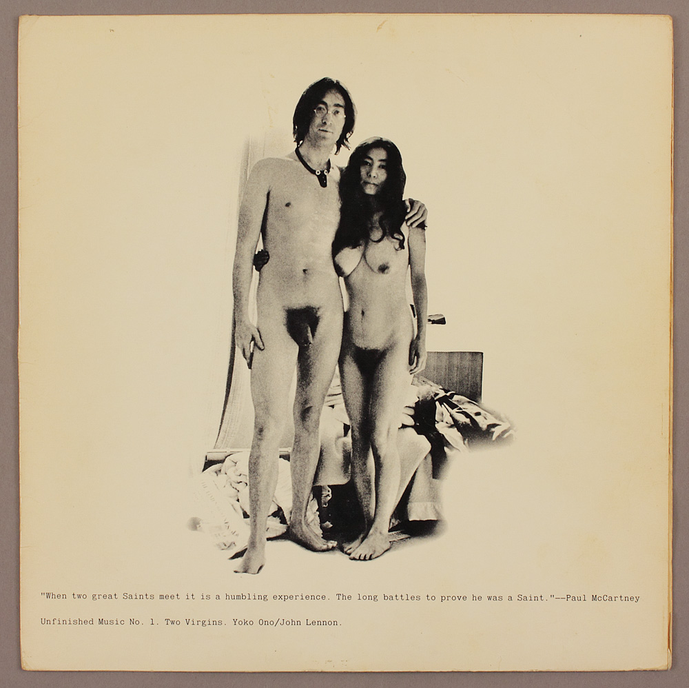 John Lennon and Yoko Ono "Two Virgins" Original Album Cover.