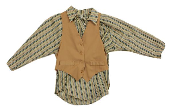 Michael Jacksons Personal Pin Striped Shirt and Vest