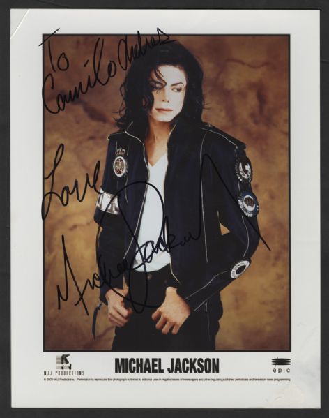 Michael Jackson Signed & Inscribed Photograph