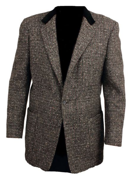 Elvis Presley Owned & Worn Lanskys Custom Made Black Wool Jacket  