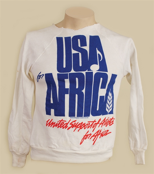 Michael Jackson Owned & Worn "USA For Africa" Sweatshirt