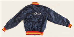 Jackson Family Owned & Worn "Jackson"  Satin Astros Baseball Jacket