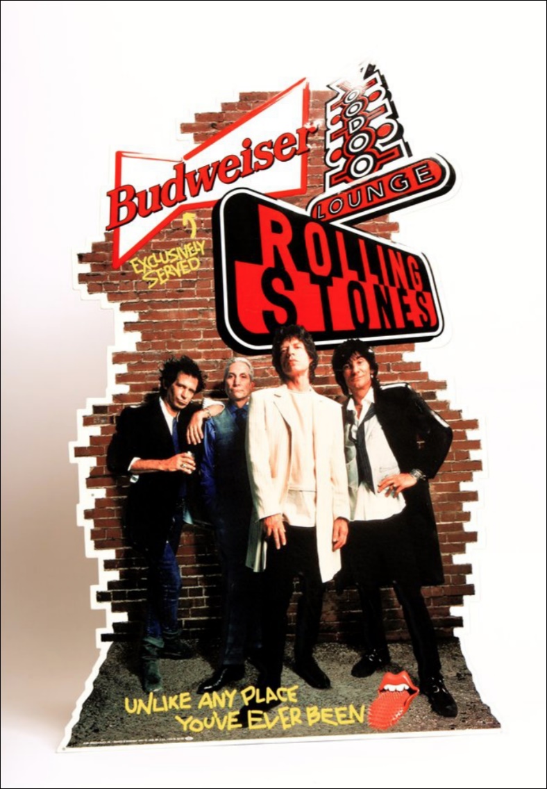 Rolling Stones Voodoo Lounge Pin Button Vintage Promo Pinback Rock Budweiser 