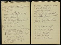 Michael Jackson Handwritten Song Lyrics 