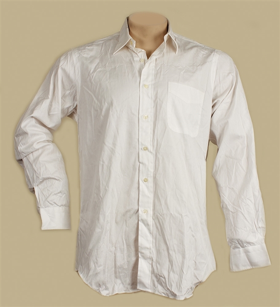 Michael Jackson Owned & Worn White Button Down Long Sleeved Shirt