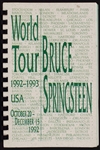 Bruce Springsteen Original 1992-93 World Tour Itinerary: USA October 20 - December 15, 1992