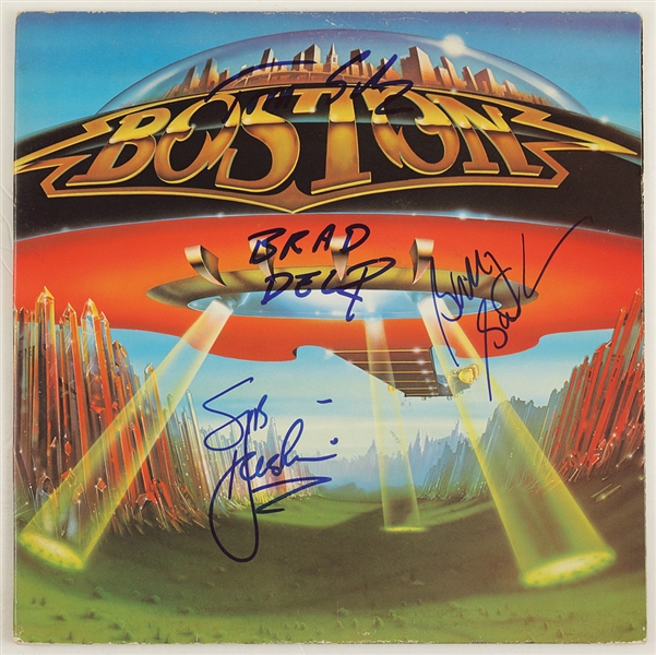 Lot detail boston signed don t look back album