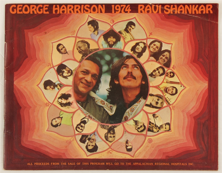 George Harrison & Ravi Shankar Original 1974 Concert Program