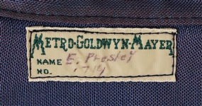 Elvis Presley Jailhouse Rock Movie Production Worn Blue Lurex Shirt