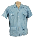 Elvis Presley Owned & Worn Beach and Pool Blue Cover-Up
