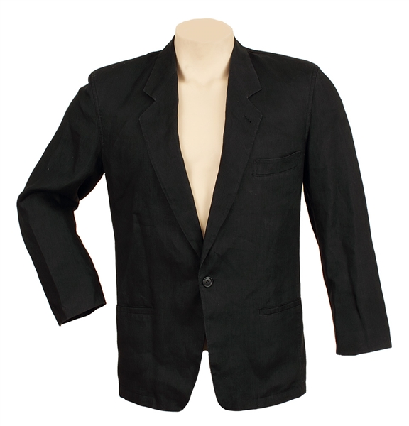 Elvis Presley Owned & Worn Custom Made Black Linen Sport Jacket