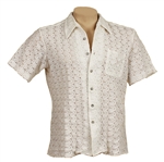 Elvis Presley Owned & Worn Custom Made 50s Style White Short-Sleeved Shirt