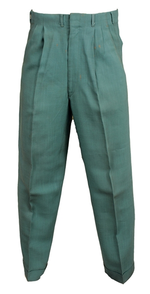 Elvis Presley 1950s Owned & Worn Custom Made Turquoise Pants