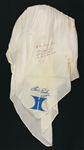 Elvis Presley Stage Worn, Signed and Inscribed White Silk Scarf