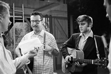 Elvis Presley 1950's Steve Allen Show Owned & Worn Short Sleeved Shirt Signed & Inscribed to Gary Pepper