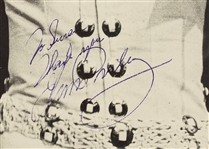 Elvis Presley Stage Used Microphone With Signed & Inscribed Album Cover