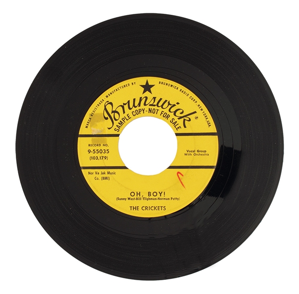 Buddy Holly & The Crickets Original "Oh, Boy!/Not Fade Away" 45 Record