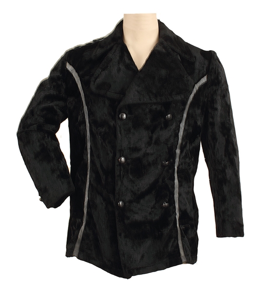 Elvis Presley Owned & Worn Custom Made Black Crushed Velvet Double Breasted Jacket