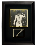 Elvis Presley Stage Used Microphone With Signed & Inscribed Album Cover