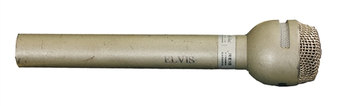 Elvis Presley Stage Used Microphone With Signed & Inscribed Album Cover