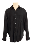 Michael Jackson Owned and Worn Black Silk Long Sleeved Shirt