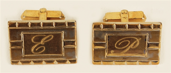 Elvis Presley Owned & Worn Cufflinks with His Initials