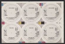 John Lennon "Just Like Starting Over" and Yoko Ono "Kiss Kiss Kiss" Original 45 Record Artwork