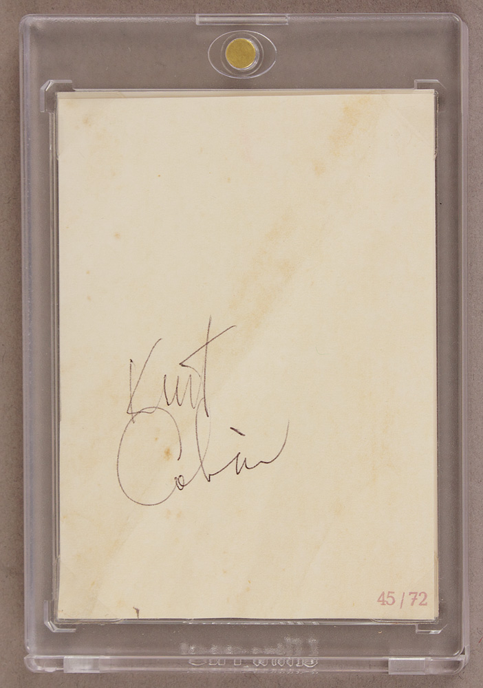 kurt cobain autograph