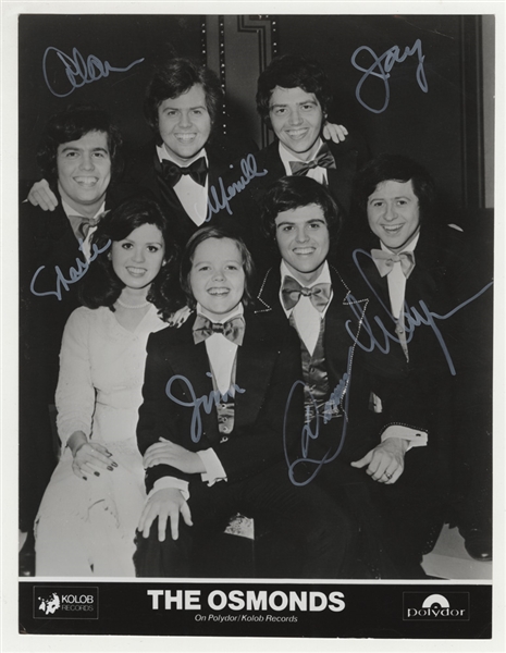 Osmonds Signed Publicity Photograph