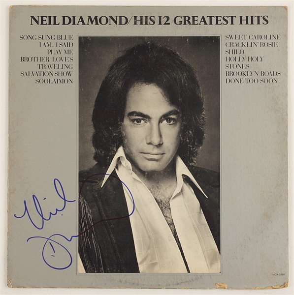 Neil Diamond "His 12 Greatest Hits" Signed Album