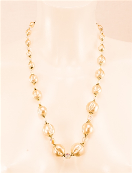 Madonna 1980s Owned & Worn Faux Pearl Necklace and Bracelet Set