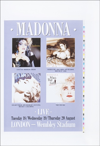 Madonna Original Madonna Wembley Arena Poster Proof