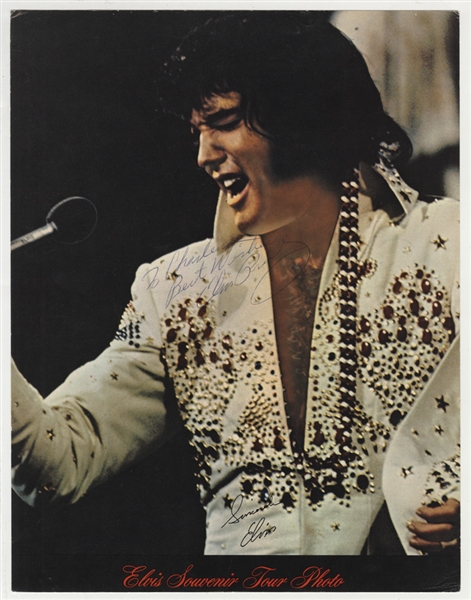 Elvis Presley Signed & Inscribed Souvenir Tour Photo