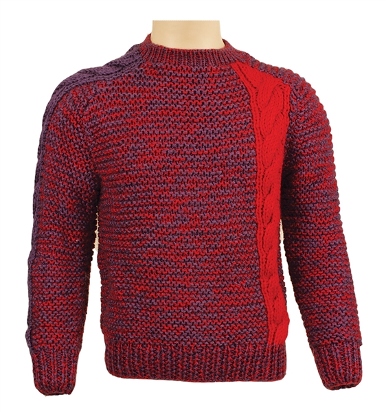 Michael Jackson Owned & Worn Red & Purple Knit Sweater