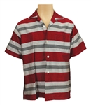 Elvis Presley "Jailhouse Rock" Film Production Used Red, Grey and Black Striped Shirt 