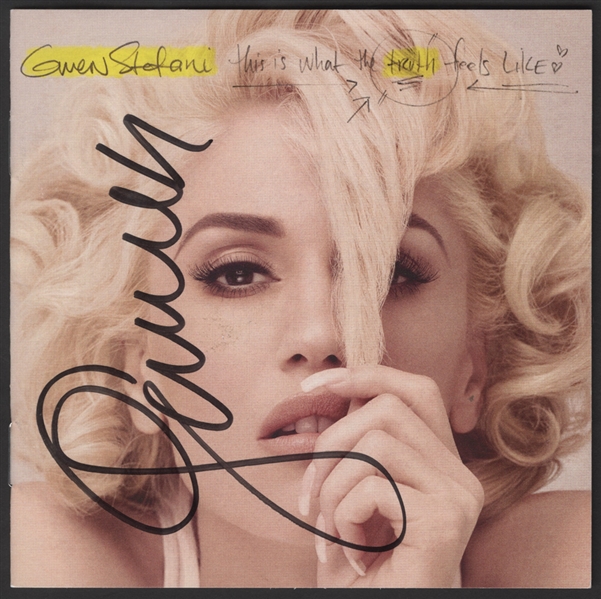 Lot Detail Gwenn Stefani Signed This Is What The Truth Feels Like Cd Insert 
