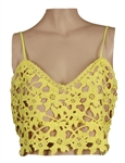 Taylor Swift Owned & Worn Yellow Cut-Out Crop Top 