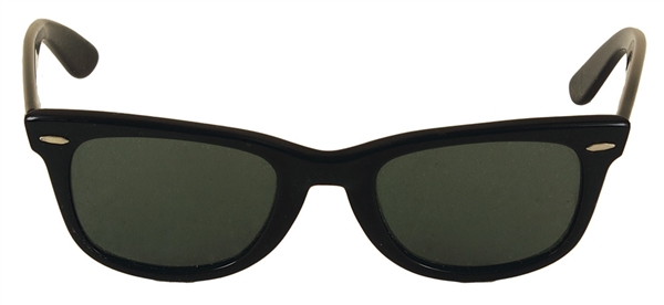 Madonna "Lucky Star" Owned & Worn Black Rayban Wayfarer Sunglasses Circa Mid-1980s,  