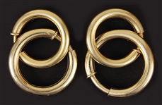 Madonna Owned & Worn Silver Hoop Earrings (Two Pairs)