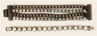 Madonna Owned & Worn Rhinestone Bracelets Circa Mid-1980s
