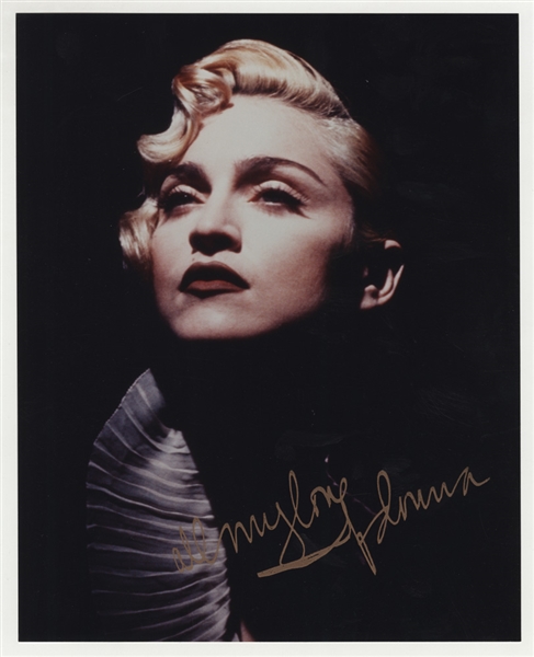 Madonna Original Promotional Photograph with Facsimile Signature