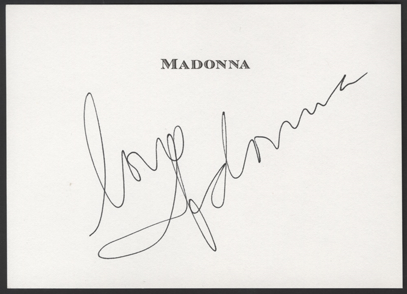 Madonna Signed Personalized Note Card