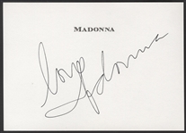 Madonna Signed Personalized Note Card