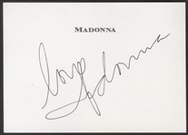 Madonna Signed Personalized Note Card