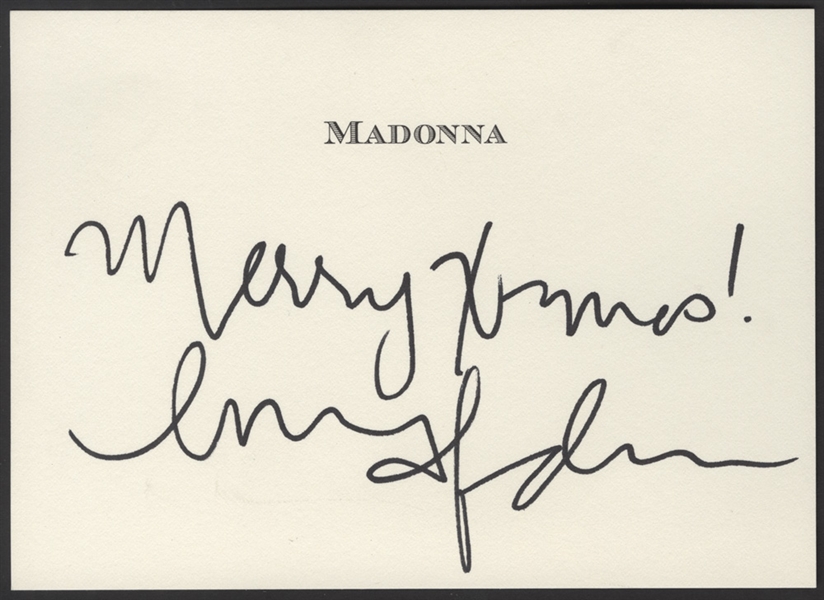 Madonna Signed & Inscribed Personalized Note Card