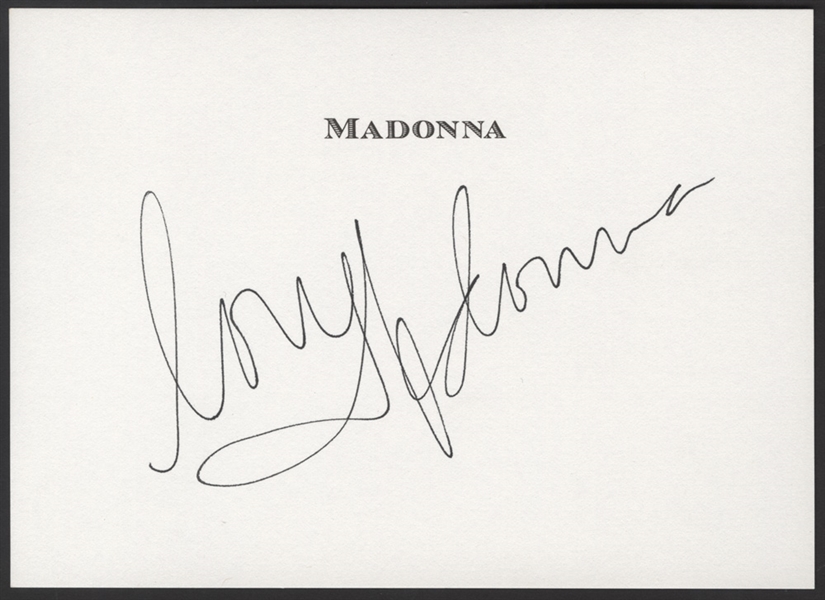 Madonna Signed Personalized Note Card