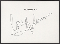 Madonna Signed Personalized Note Card