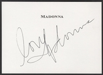 Madonna Signed Personalized Note Card